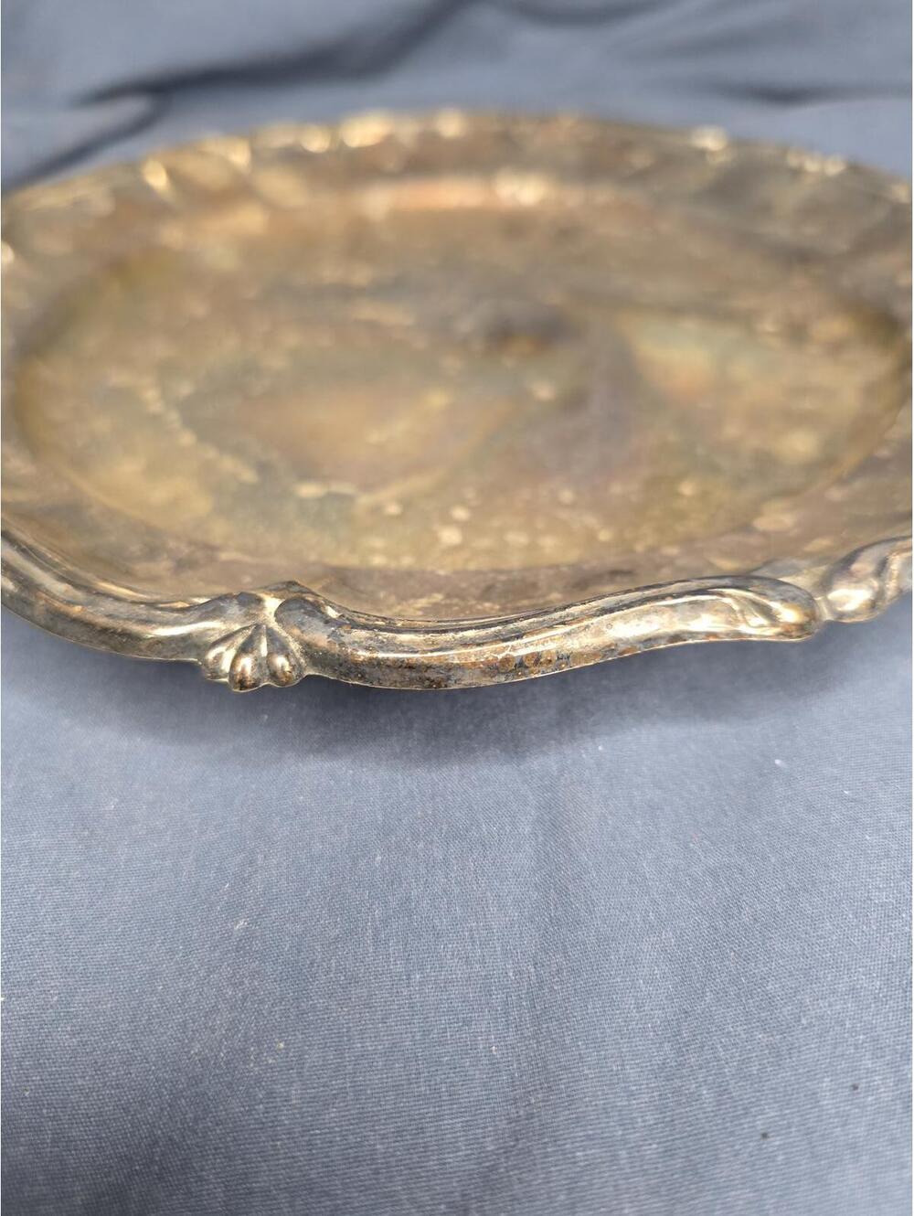 Vintage Silver Plated Serving Plate Tray 9.5" - Picture 4 of 4